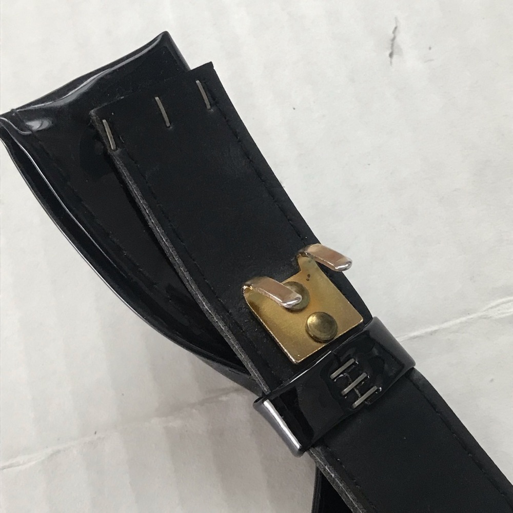 Bow Belt Black Cute Shiny Vinyl Statement Size 28 Accessories by Pearl - Picture 4 of 14